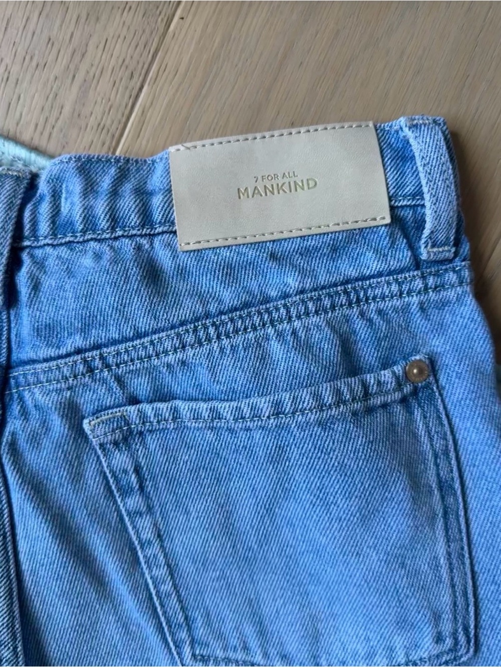 7 For All Mankind Light Blue Wide Leg Jeans